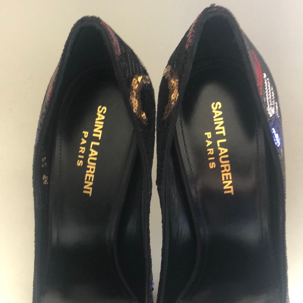 NIB $1,195 Saint Laurent YSL Palace Sequined High-Heel Pumps in size 10 / 40! - Picture 7 of 8